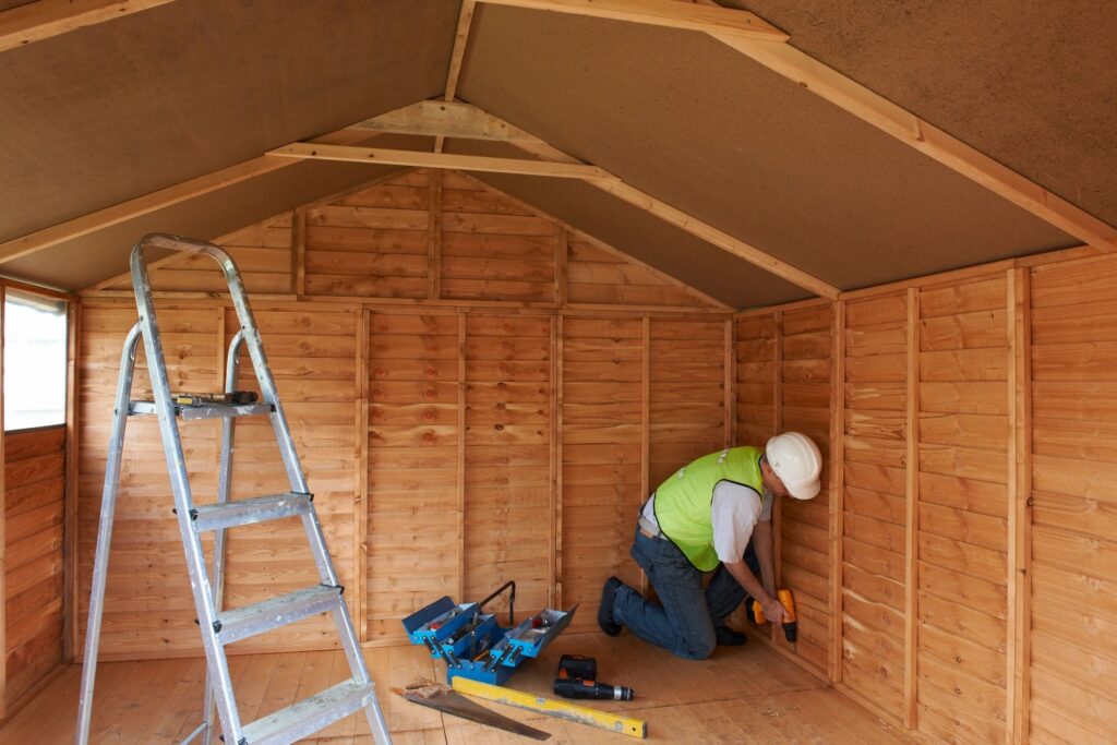 contractor working on home